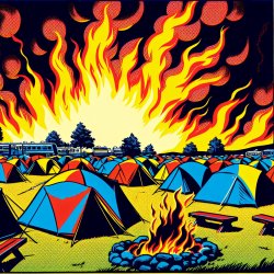 Tents burning Meme Template