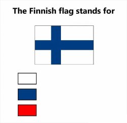 Finnish flag stands for Meme Template