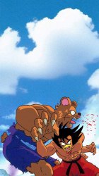 COQINU goku bear Meme Template