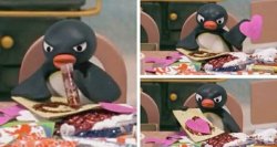 Pingu angry heart Meme Template