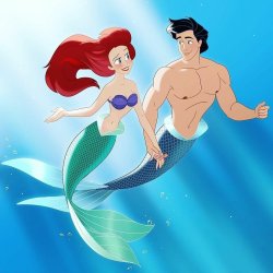 ariel and eric under the sea Meme Template