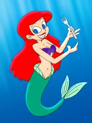 ariel with her fork Meme Template