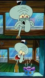 Squidward onion Meme Template