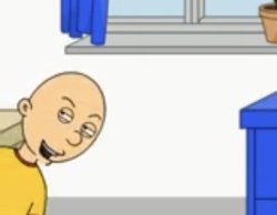 Scheming Caillou Meme Template