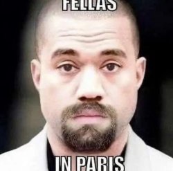 White kanye in paris Meme Template