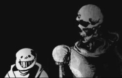 Papyrus looking at Sans Meme Template