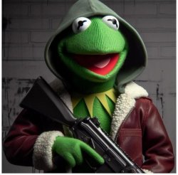 Armed Kermit Meme Template