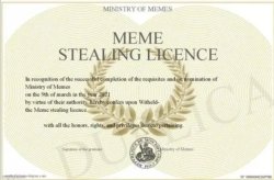 Meme stealing licence Meme Template
