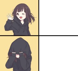 Menhera chan - okay no upset sad Meme Template