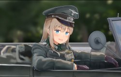 Anime WWII German officer girlfriend Meme Template