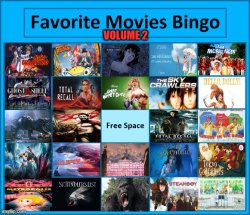 favorite movies bingo volume 2 Meme Template