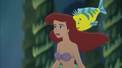 ariel looking around Meme Template