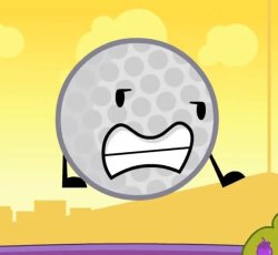 Weird BFDI Golf Ball Face Meme Template