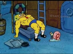 SpongeBob Bodybuilder Meme Template