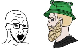 Soyboy vs Chad Meme Template