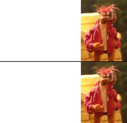 Pepe the King Prawn Double Meme Template