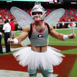 Georgia football player dressed like a fairy Meme Template