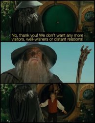 Gandalf and Bilbo Meme Template