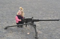 Pink girl with 50 cal Meme Template