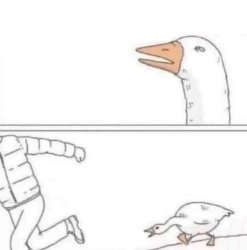 Untitled Goose Game 2-panel chase Meme Template