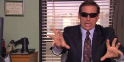 Blind Michael Scott Meme Template