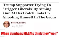 Dumbass MAGAts think they "won" Meme Template