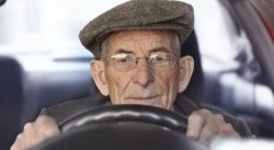 Old man with hat driving Meme Template