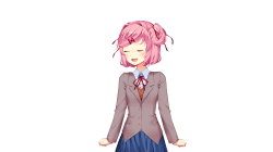 Natsuki smiling Meme Template