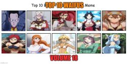 top 10 waifus volume 18 Meme Template