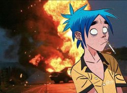 2D explosion Meme Template