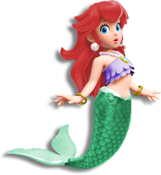 mermaid peach redhead Meme Template