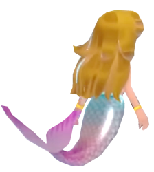 mermaid peach back Meme Template