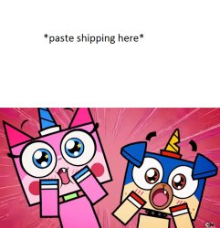 Unikitty and Puppycorn ship blank meme Meme Template