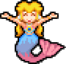 mermaid peach 2d Meme Template