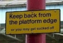 a Platform sign Meme Template