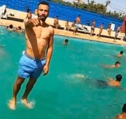 Man on water Meme Template