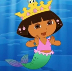 dora mermaid Meme Template