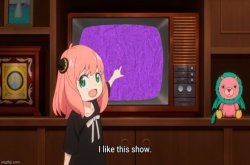 anya likes the color purple Meme Template