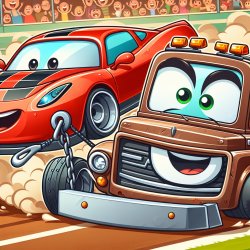 lightning mcqueen vs mater Meme Template