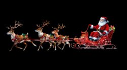 Santa Claus in sled Meme Template