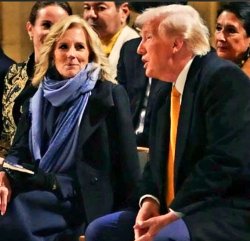 Ashley and Jill Biden admire Trump Meme Template