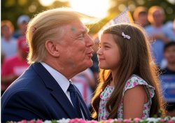 Donald Trump kissing little girl JPP Meme Template