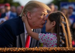 Donald Trump kissing little girl JPP Meme Template