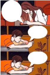 girl texting - boy texting - boy texting Meme Template