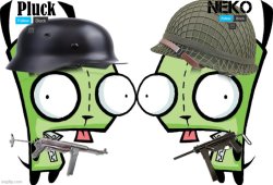 Pluck and Neko shared temp Meme Template