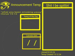 Horus Announcement Temp 2.0 Meme Template
