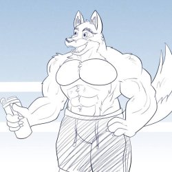 Buff Wolf Meme Template