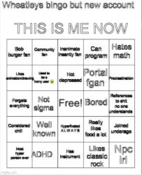 BRITISH BALL BINGO Meme Template