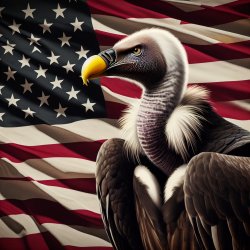 Vulture in front of us flag Meme Template