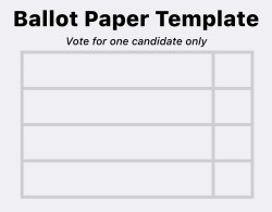 Ballot Paper Template (4 Candidates) Meme Template